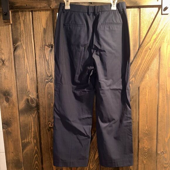 THEORY $345 High Waist Straight Cotton Ankle Pants - Picture 3 of 5